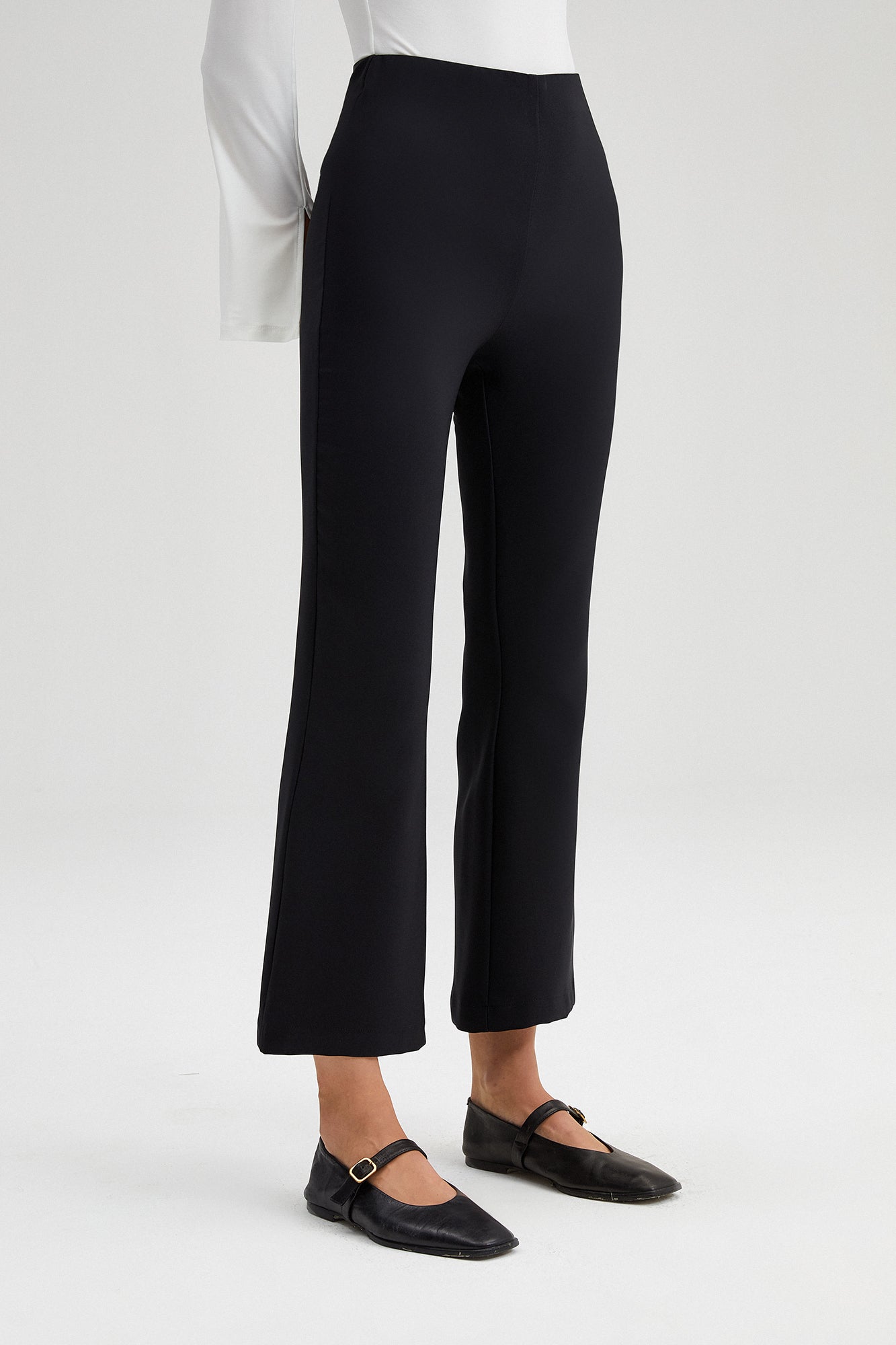 ELASTIC WAISTED CREPE TROUSERS