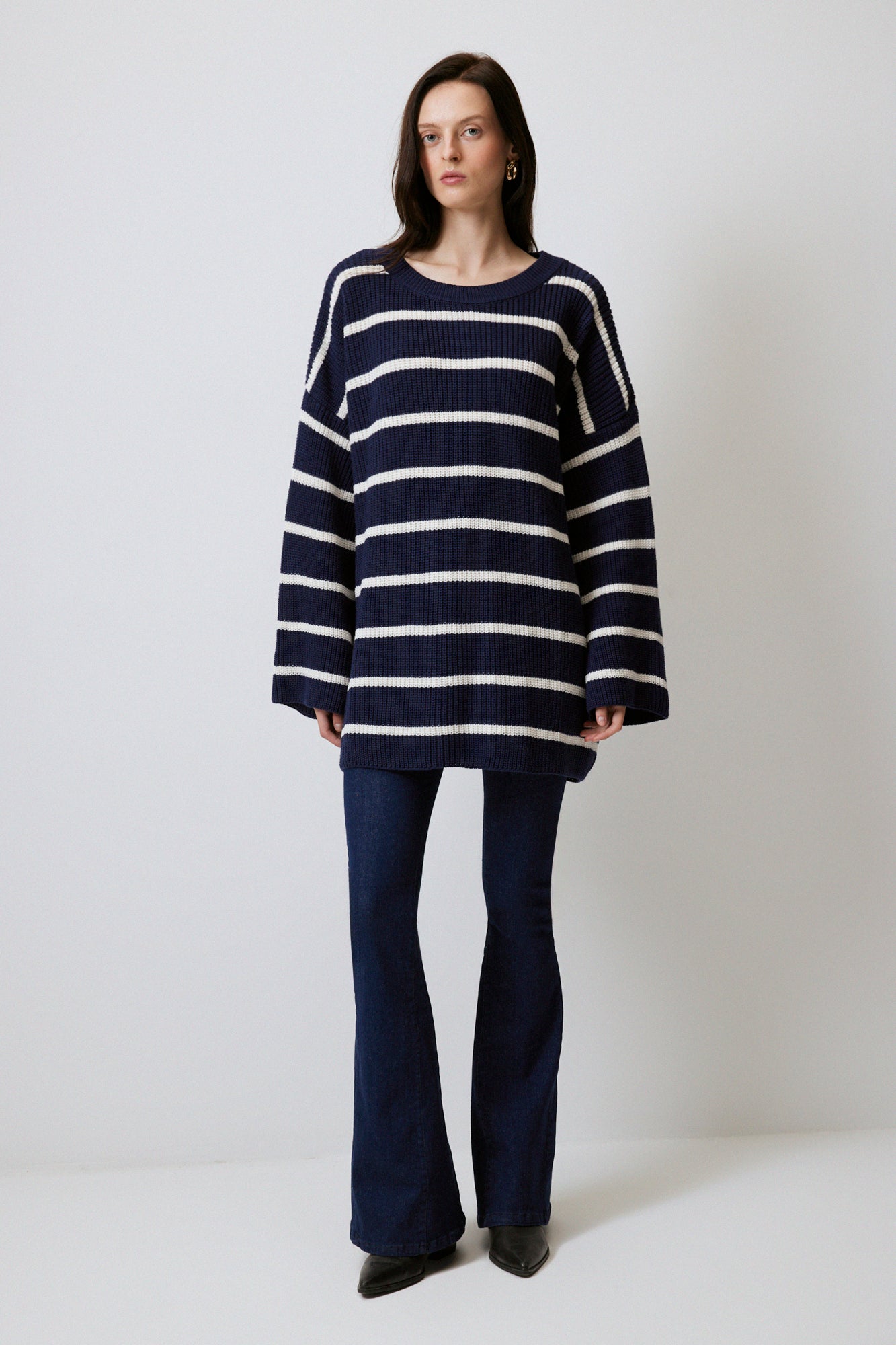 STRIPED OVERSIZE  KNIT TUNIC