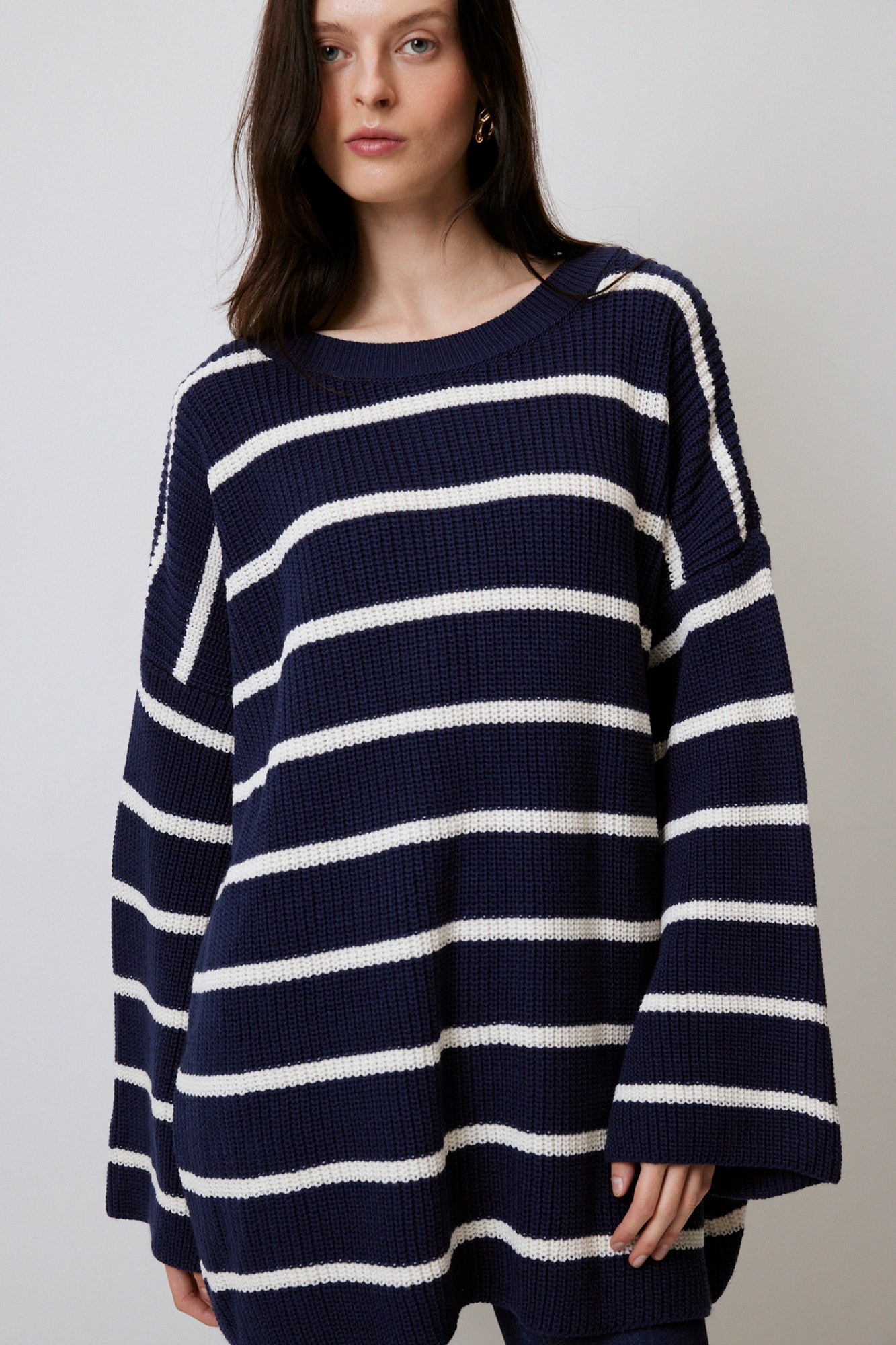 STRIPED OVERSIZE  KNIT TUNIC