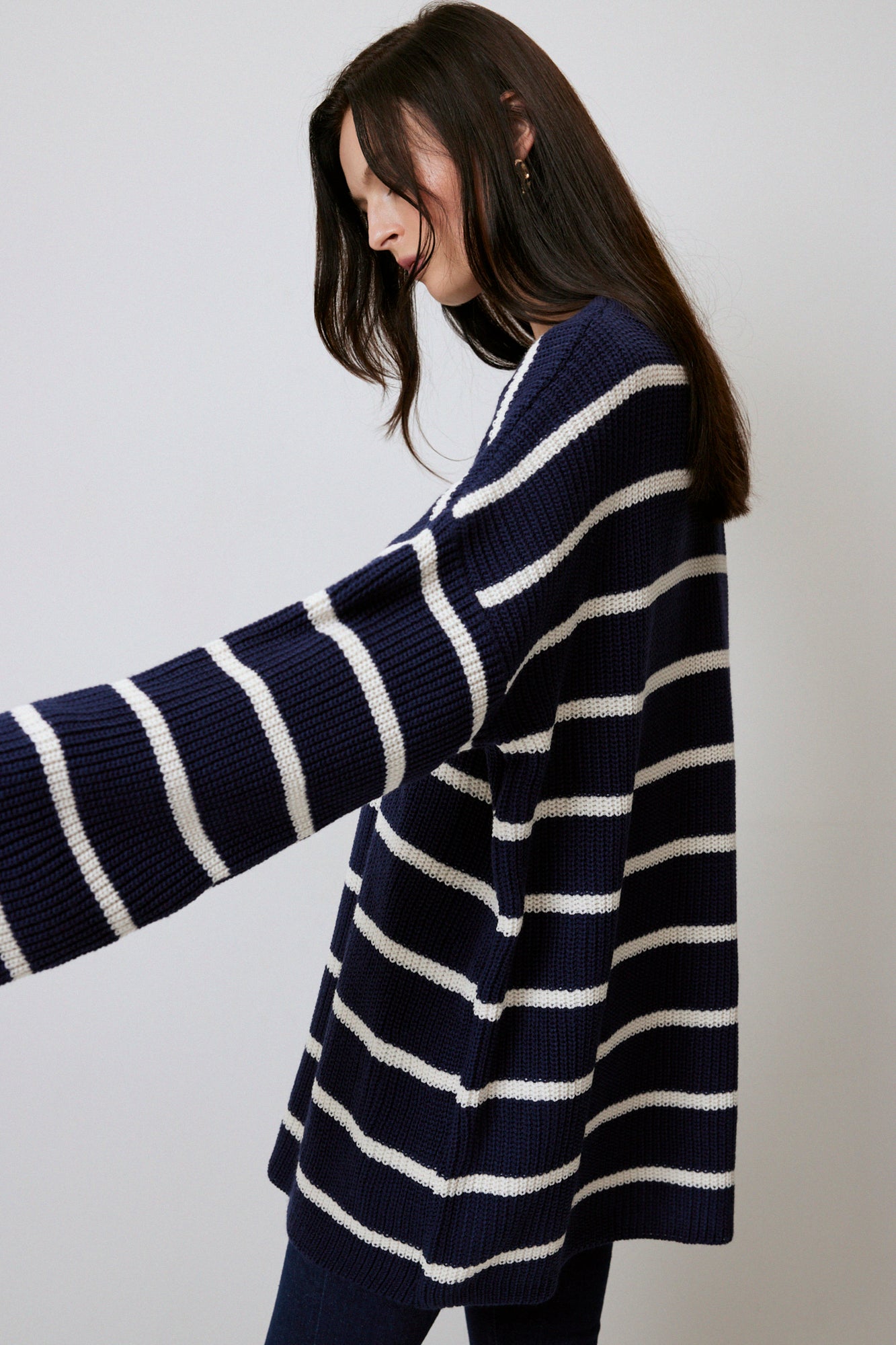 STRIPED OVERSIZE  KNIT TUNIC