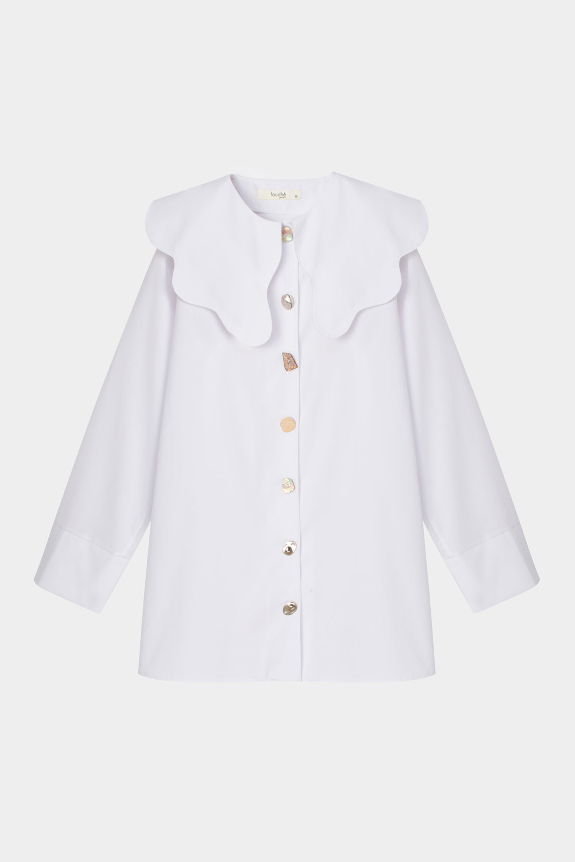 WIDE COLLAR POPLIN SHIRT