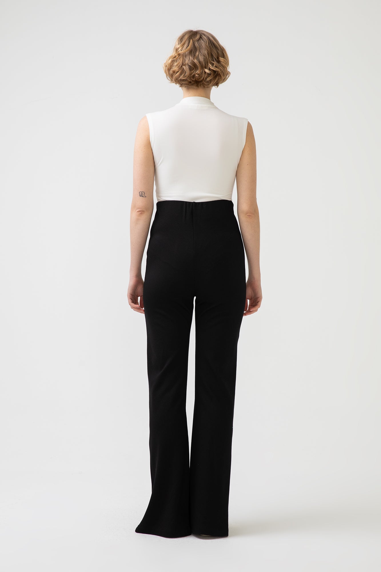 SLIT DETAILED JERSEY TROUSERS