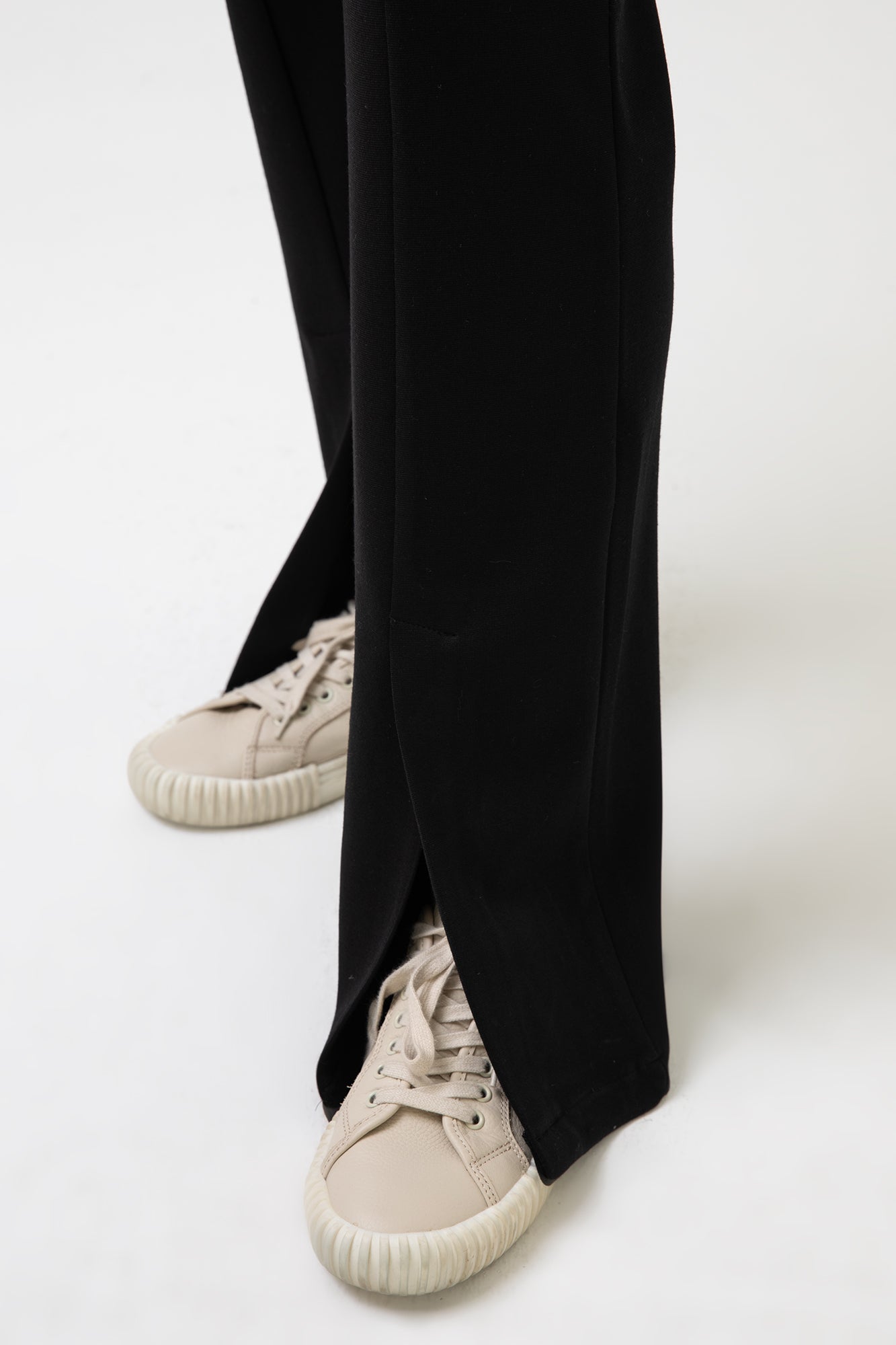 SLIT DETAILED JERSEY TROUSERS