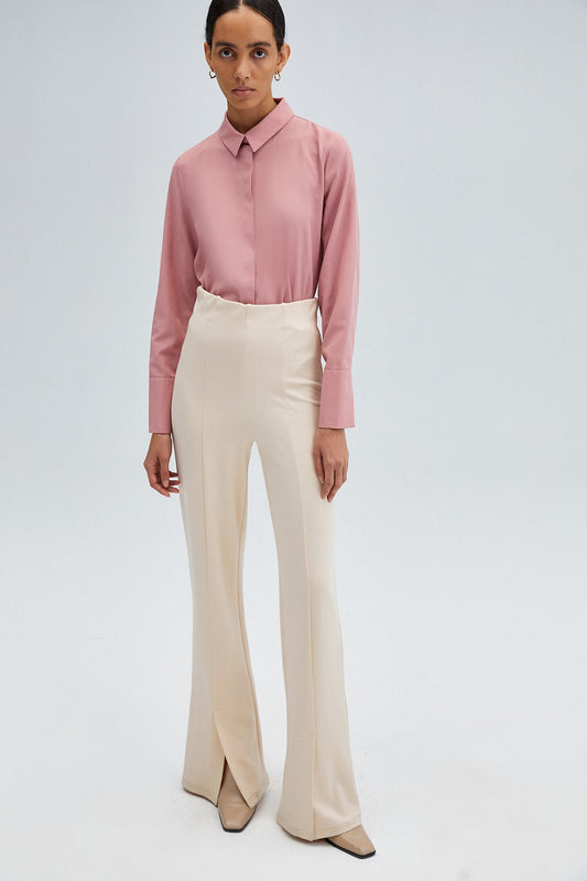 SLIT DETAILED JERSEY TROUSERS