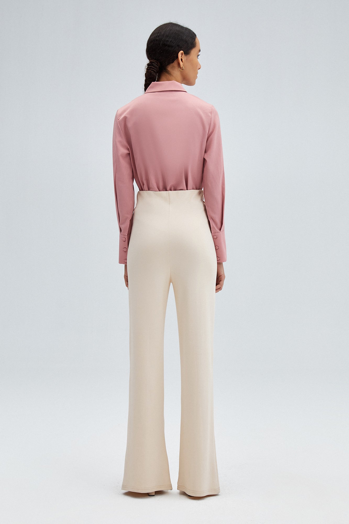 SLIT DETAILED JERSEY TROUSERS