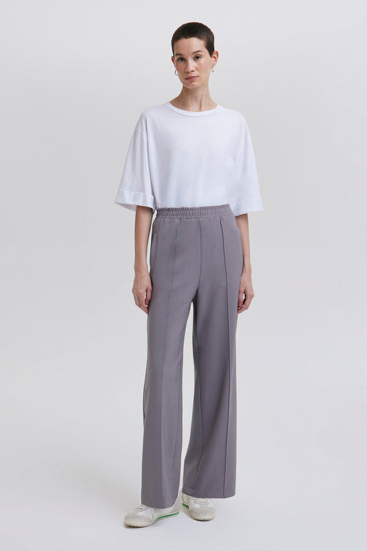 RIBBED CREPE TROUSERS