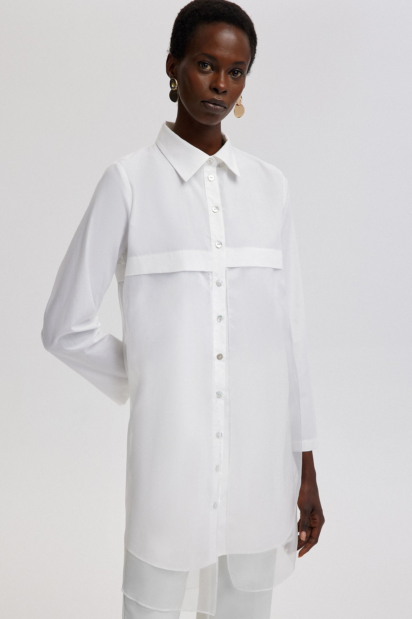 ORGANZA DETAILED SHIRT