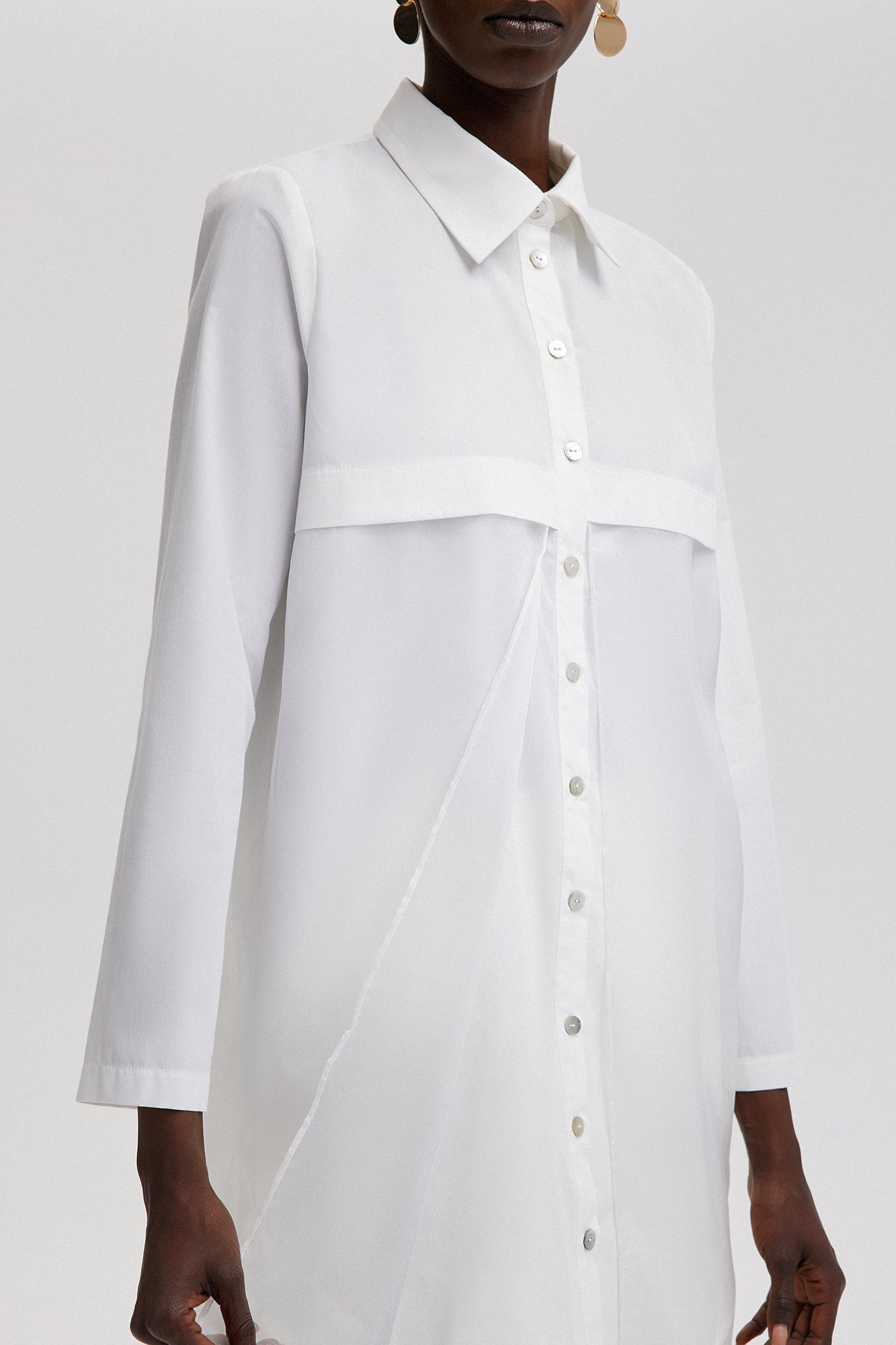 ORGANZA DETAILED SHIRT