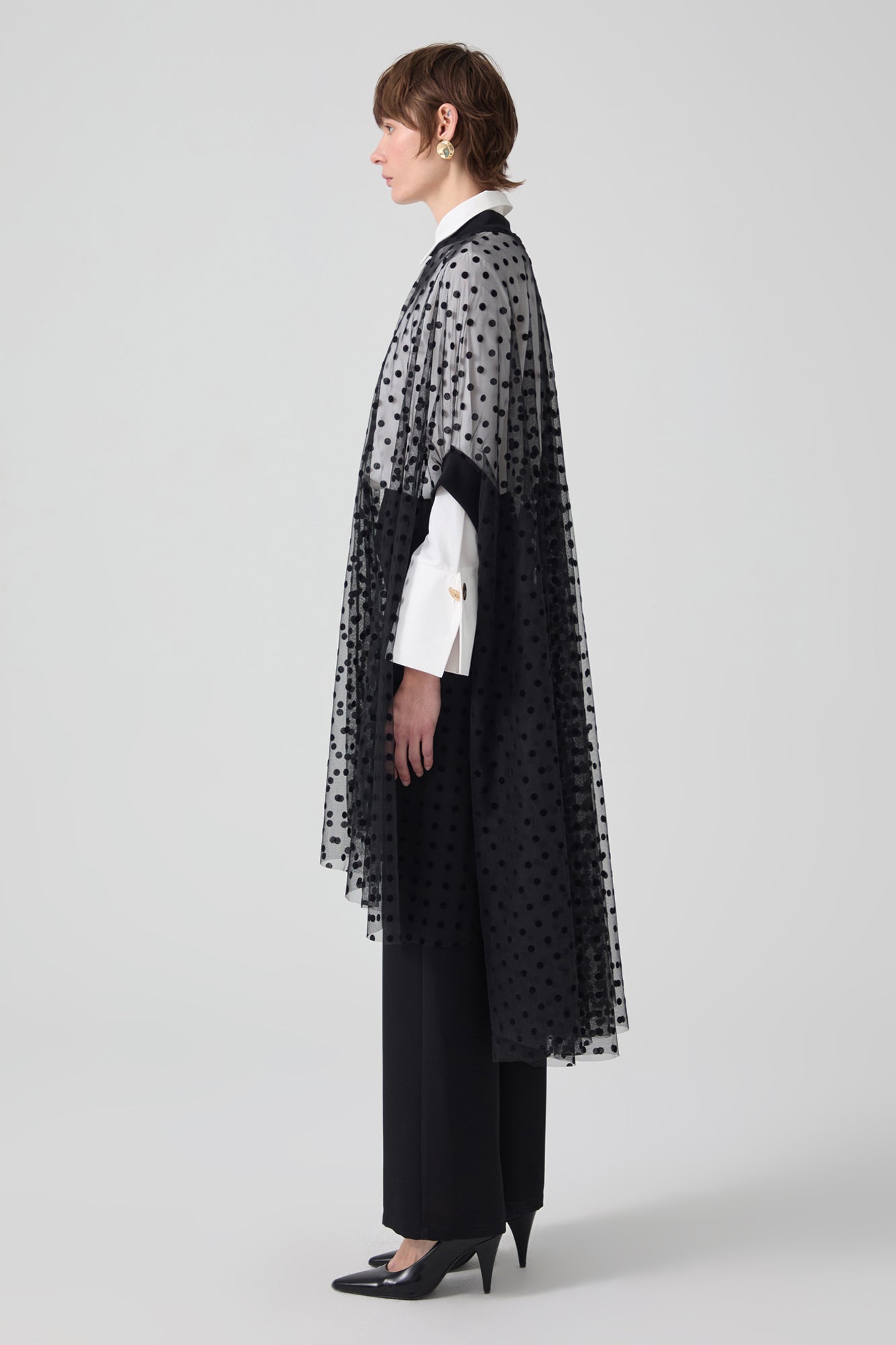 POLKA DOT TULLE PONCHO