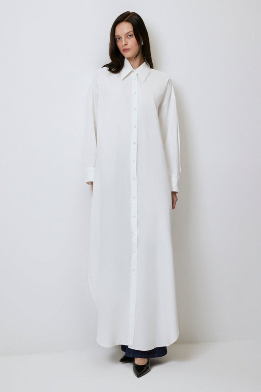 OVERSIZE SHIRT DRESS WITH SLIT