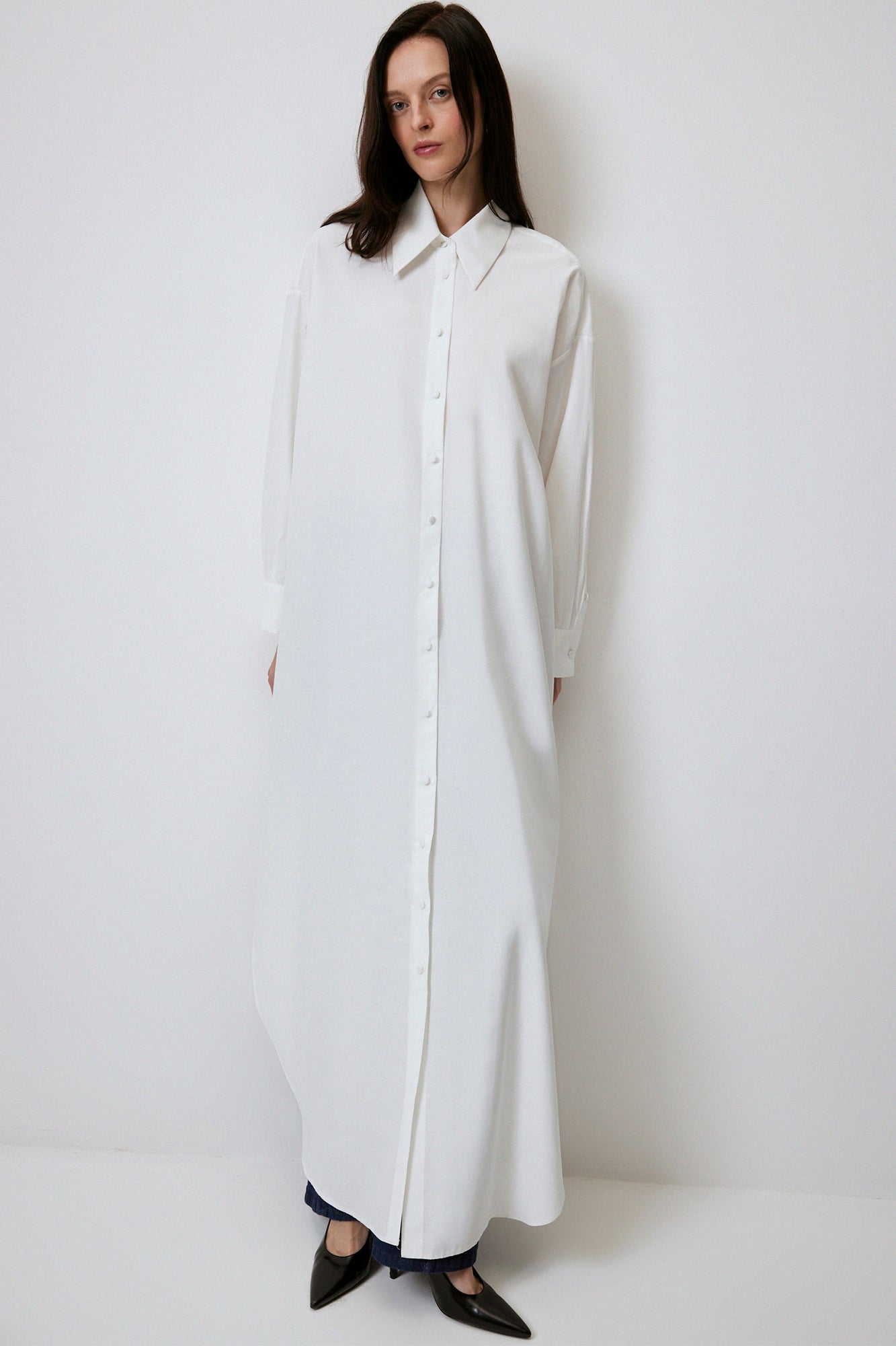 OVERSIZE SHIRT DRESS WITH SLIT