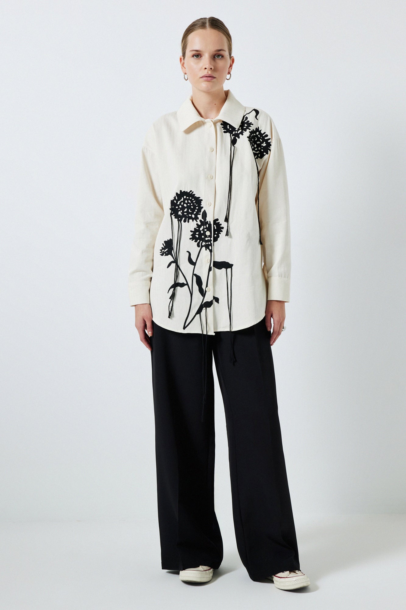 EMBROIDERED GABARDINE SHIRT