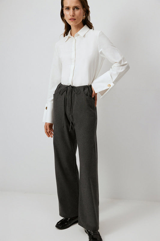 LACED RELAX FIT TROUSERS