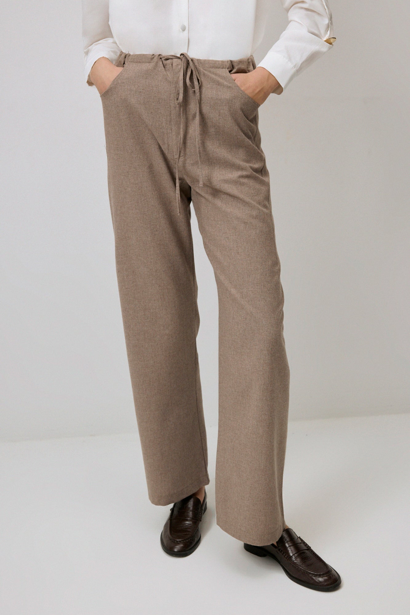 LACED RELAX FIT TROUSERS