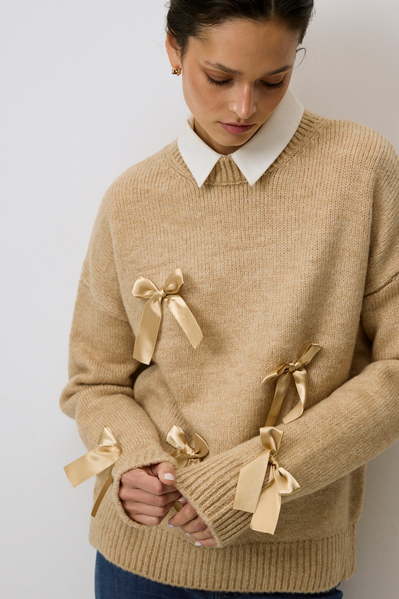 BOW DETAILED KNITWEAR SWEATER