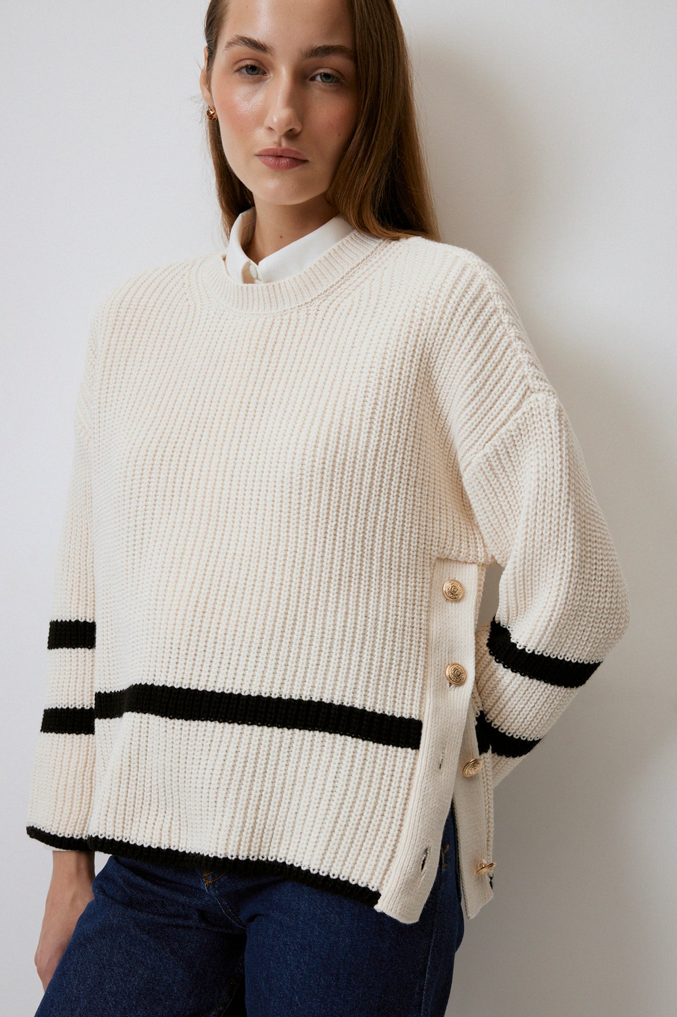 JUMPER FEATURING GOLD BUTTONS