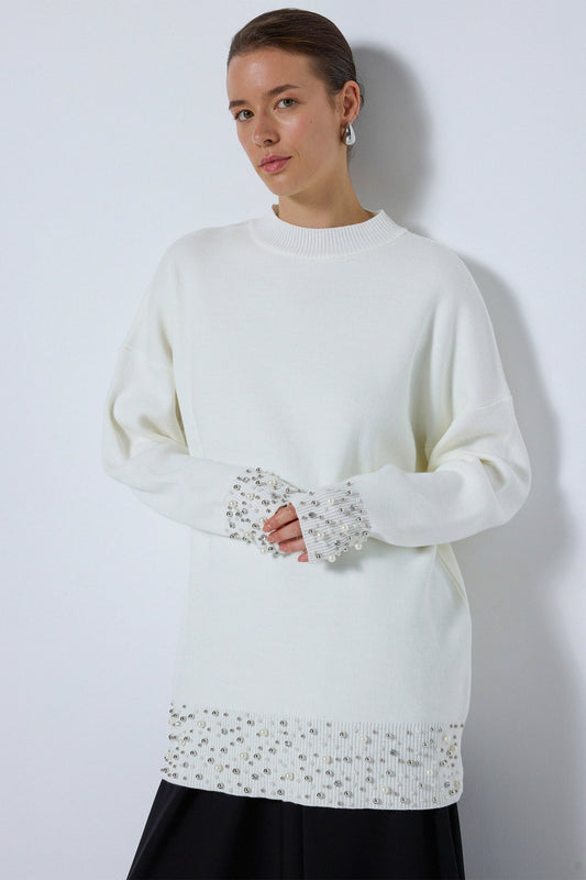 PEARL DETAILED SWEATER