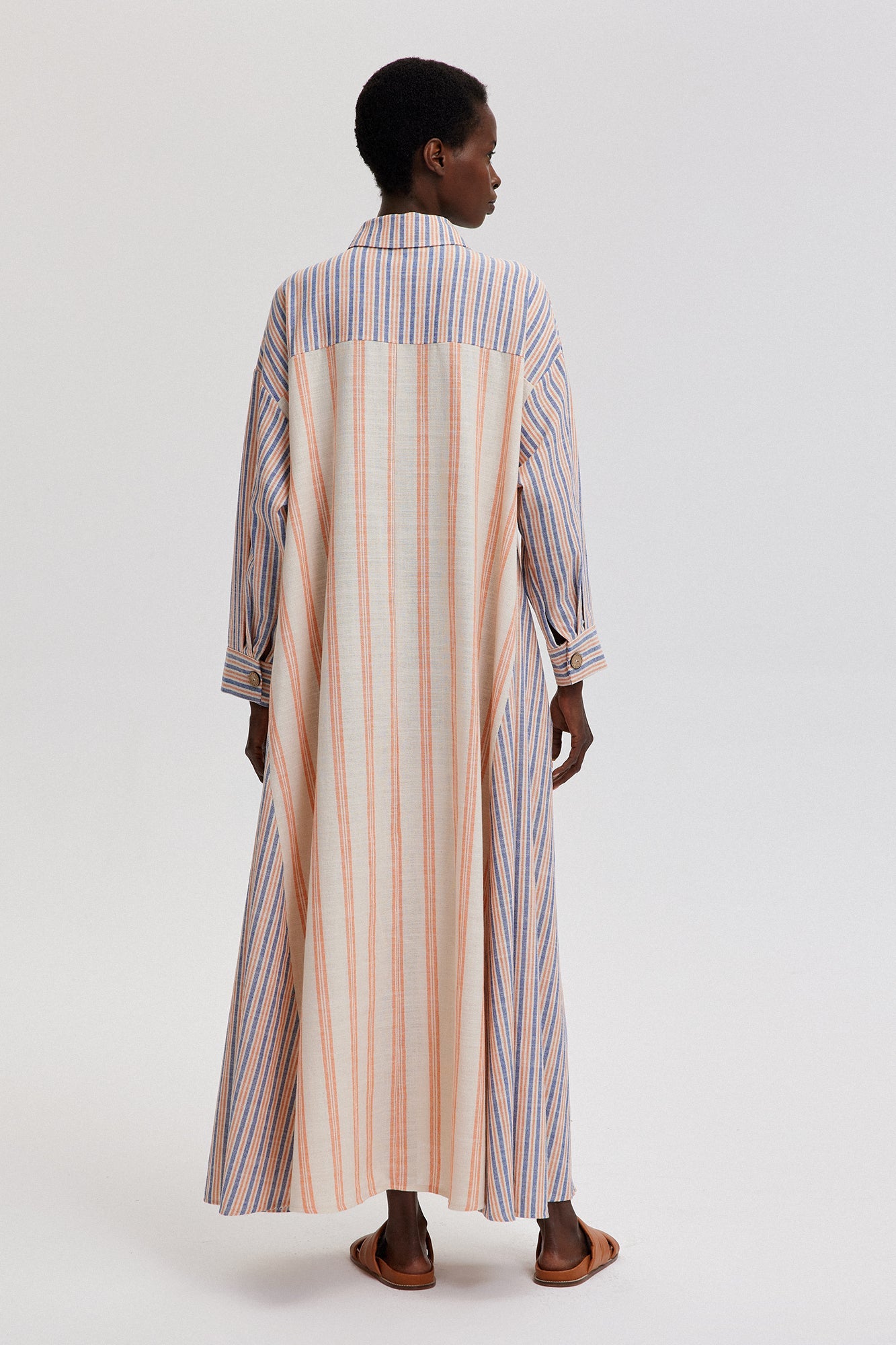 STRIPED OVERSIZE SHIRT DRESS