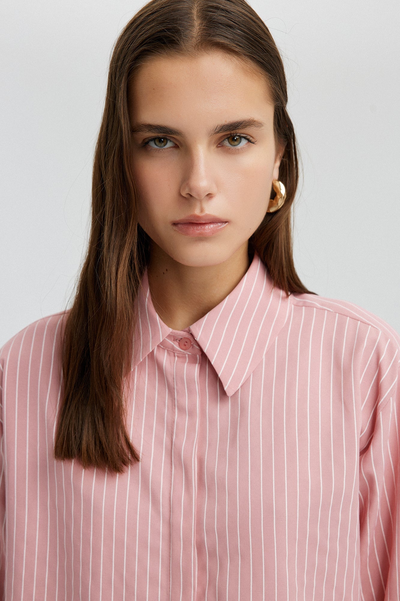 STRIPED SHIRT WITH WIDE CUFF