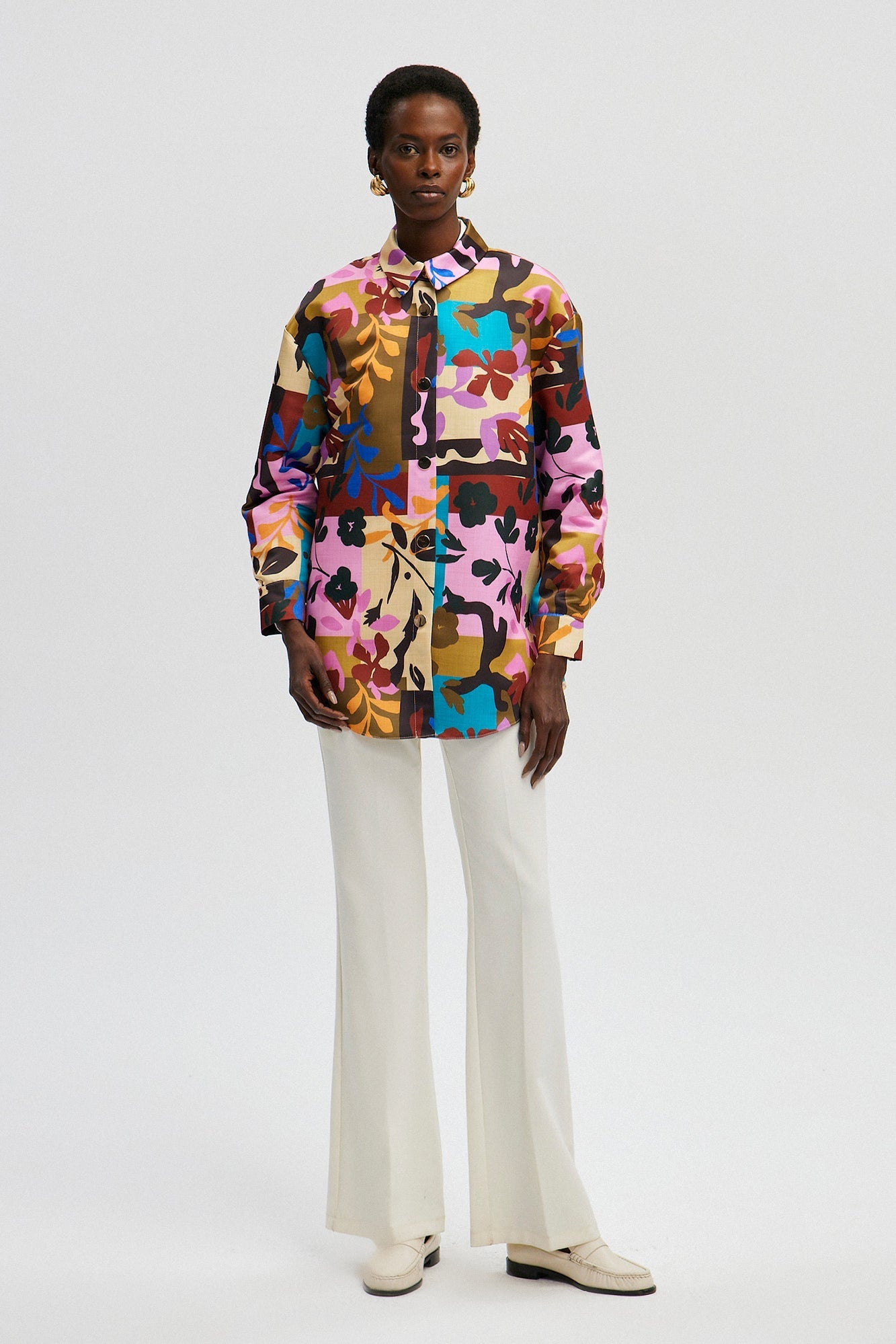 PATTERNED SATIN JACKET