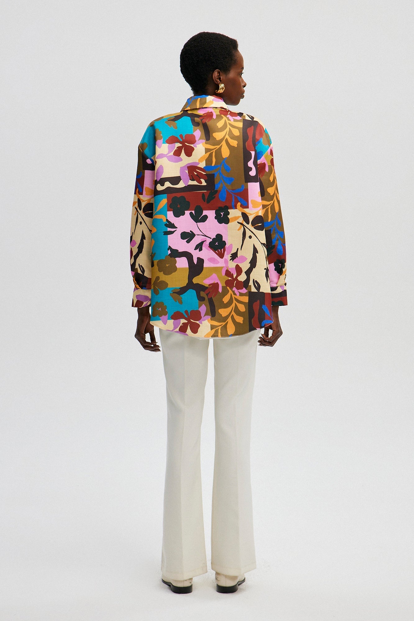 PATTERNED SATIN JACKET