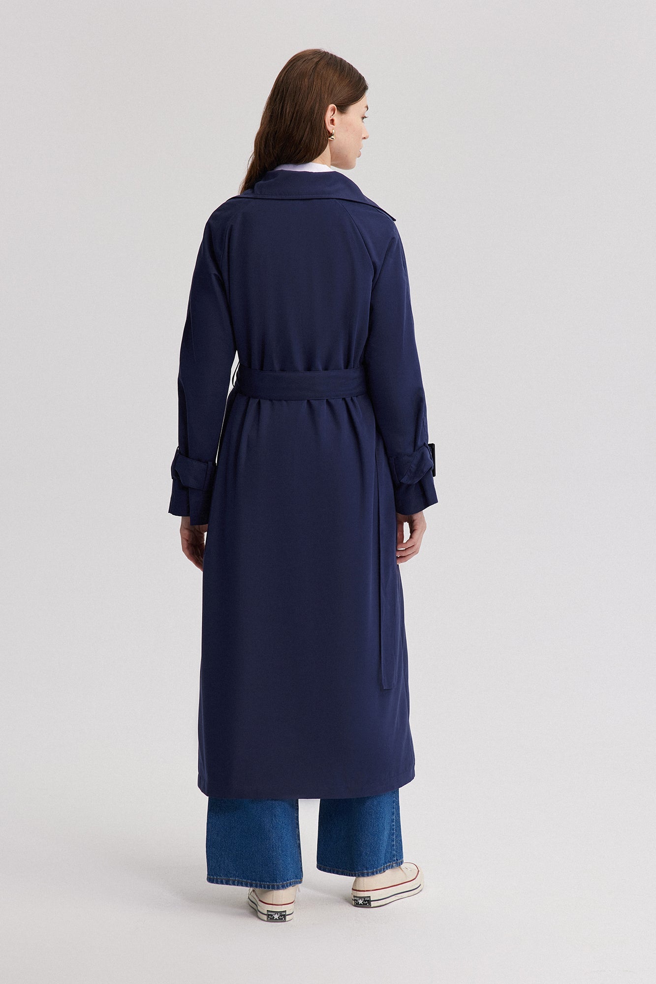 BUCKLE DETAILED OVERSIZE TRENCH COAT