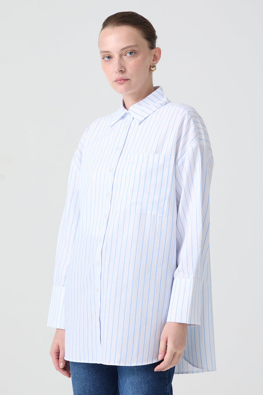 STRIPED POPLIN SHIRT