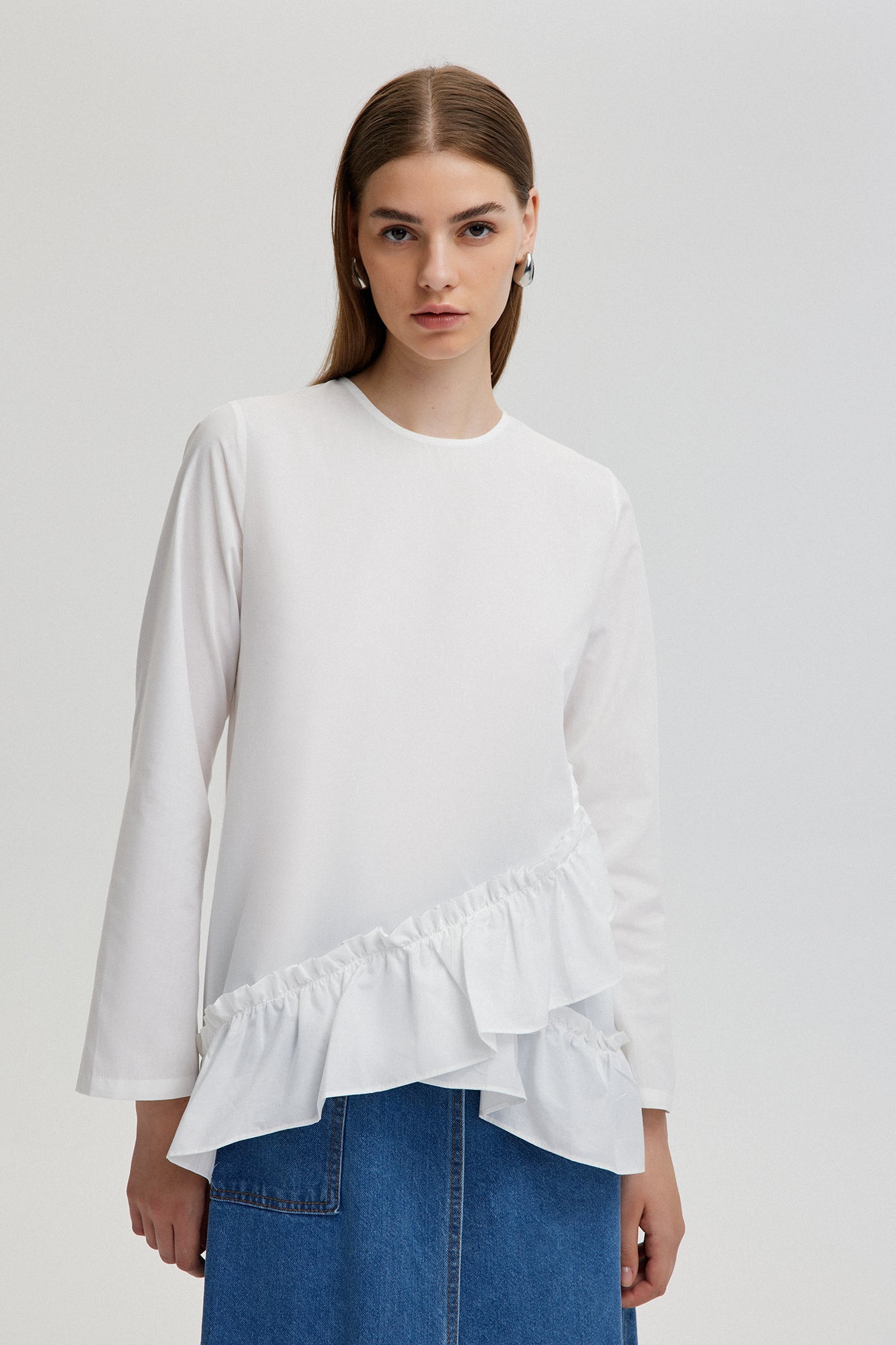 RUFFLE DETAILED TUNIC