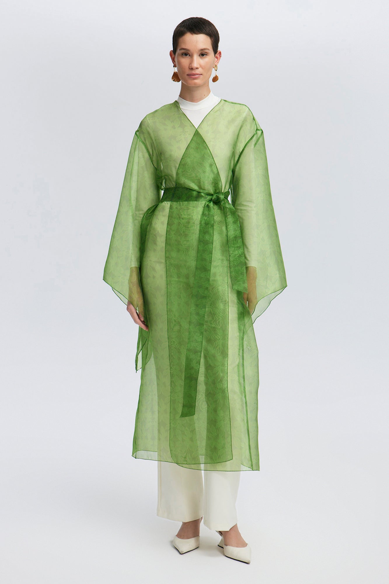 JACQUARD ORGANZA KIMONO