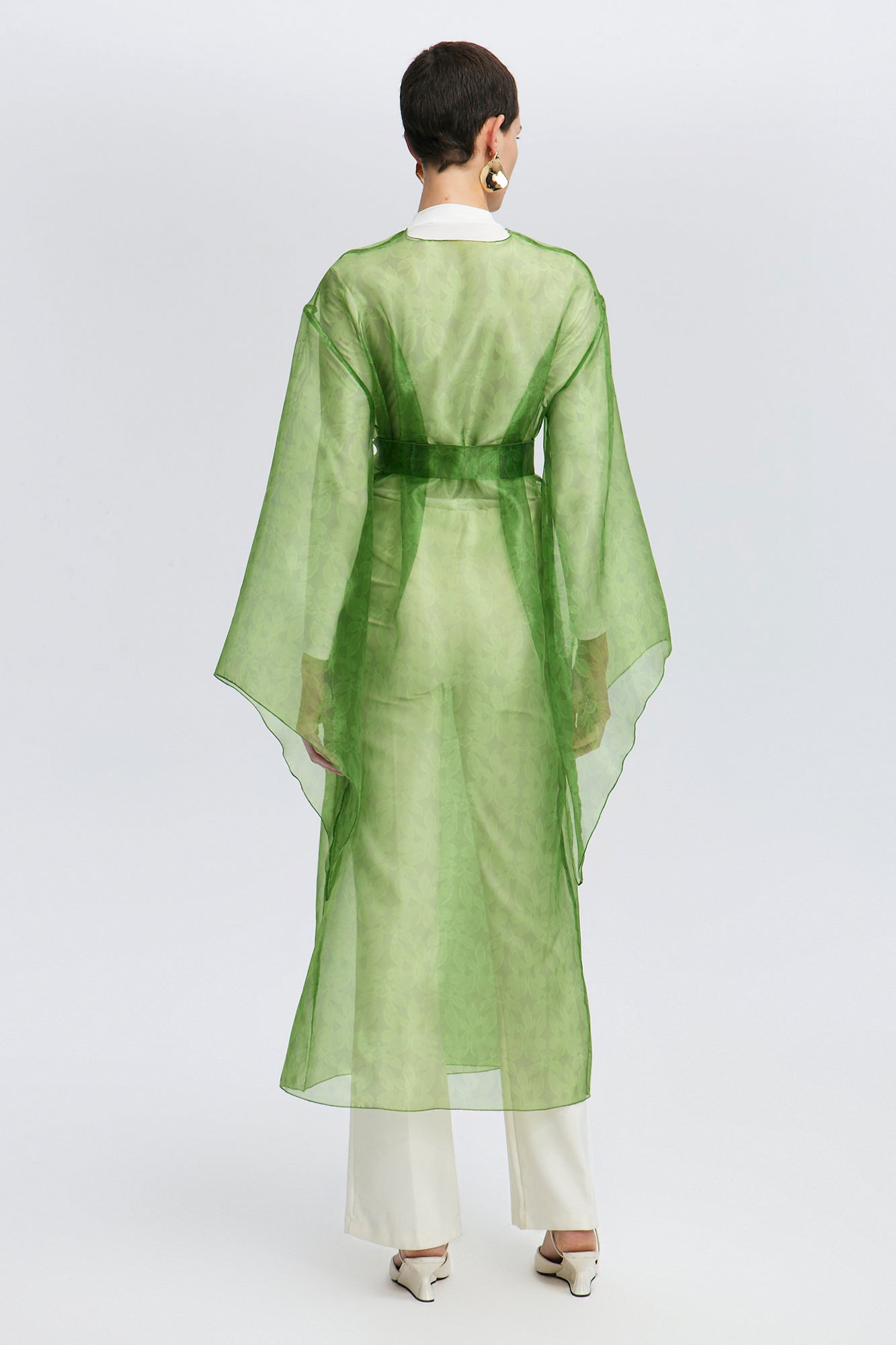 JACQUARD ORGANZA KIMONO